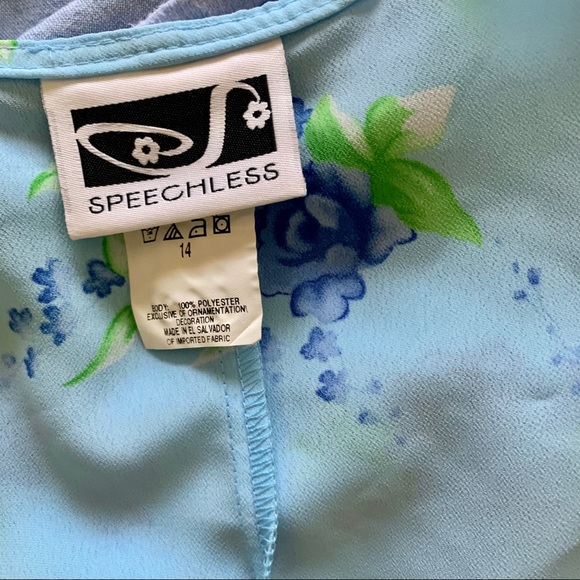 baby blue floral midi dress speechless - Picture 2 of 4